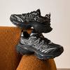 Anta Fuyou Retro Comfortable Wear-Resistant Breathable Height-Increasing Low-Top Dad Shoes Men Sneaker Black Silver 112538898-1