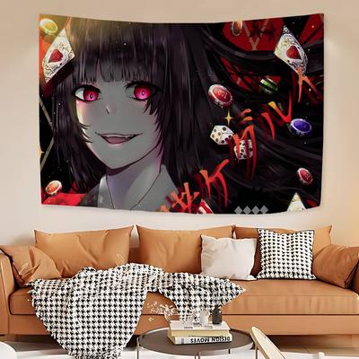 Japanese Manga Kakegurui Hanging Bohemian Tapestry Bohemian Wall Tapestries Mandala Kawaii Room Decor