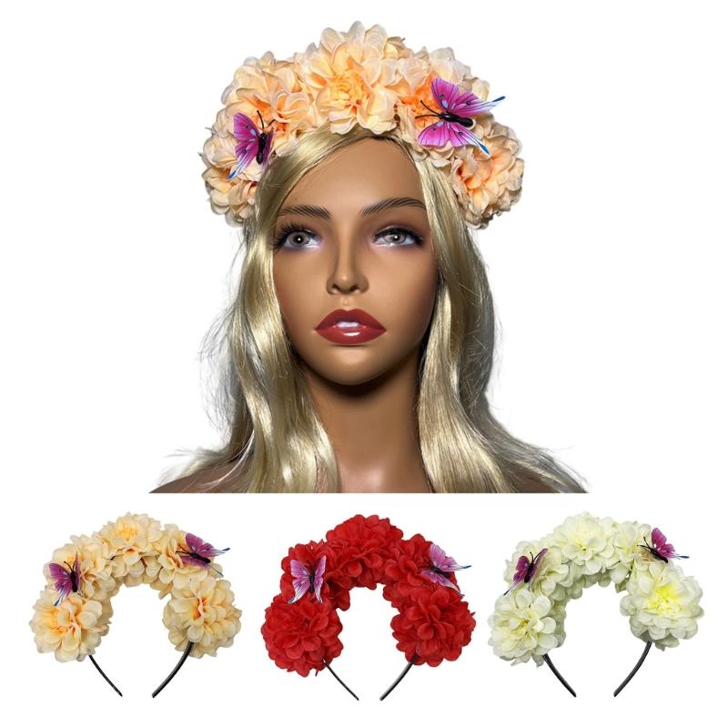 Eye Catching Flower Shape Headband Woman Girl Travling Photography Hairband