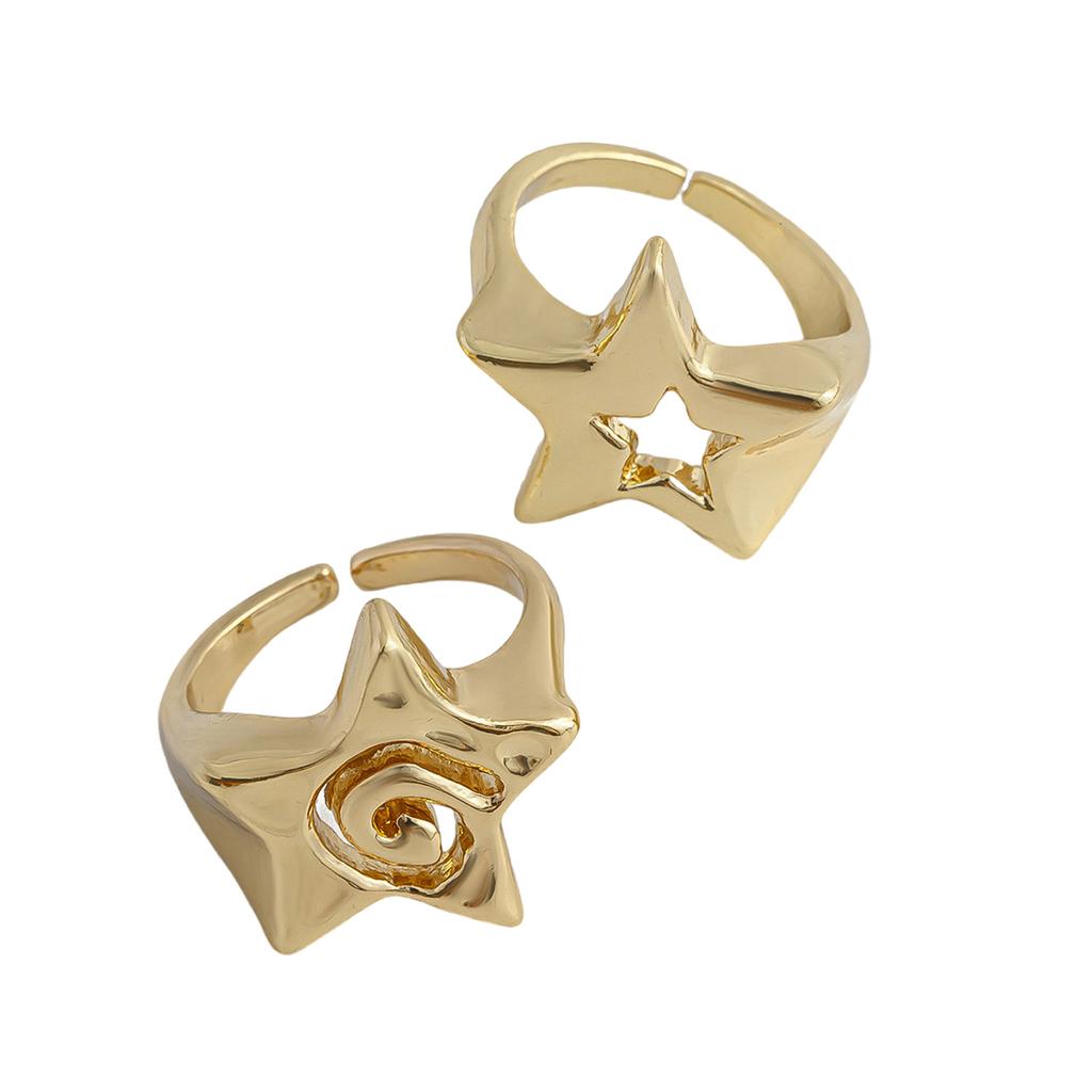 Hollowed Star Knuckle Joint Rings Simple Star Knuckle Rings Multifunctional Rings Accessory Perfect for Any Outfit