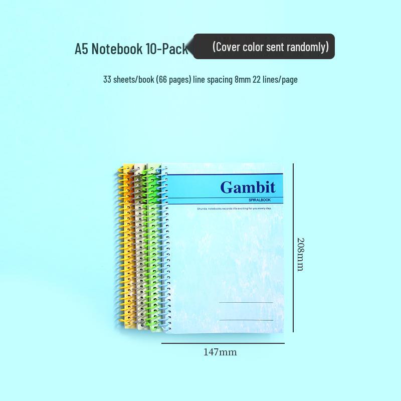 

Spiral Notebook with Soft Cover - A5/B5/A4 - Large Simple Office Diary