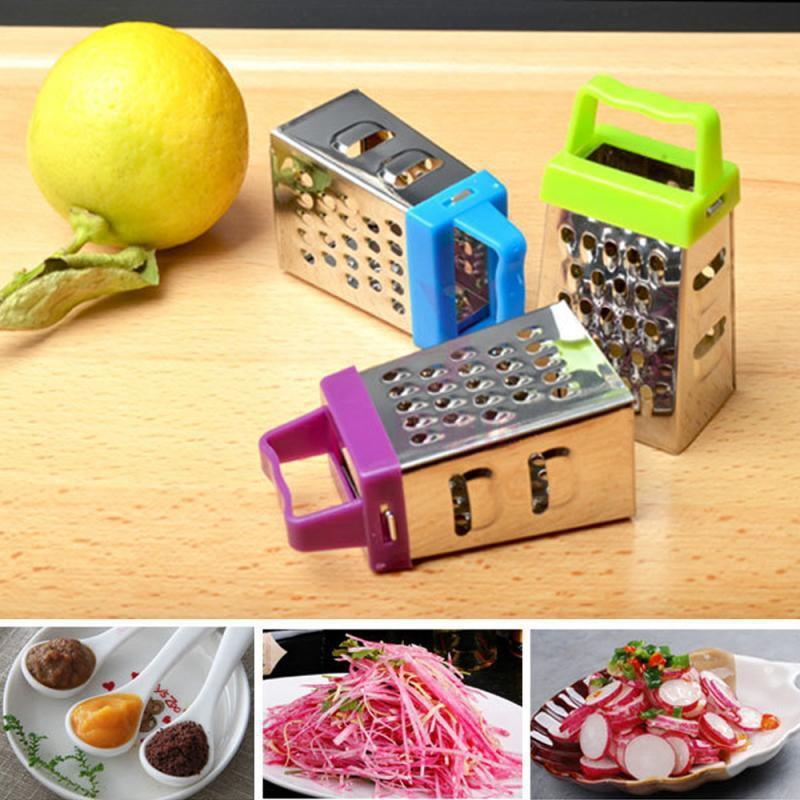 2pcs Mini Stainless Steel Four-Sided Cucumber Grater Fruit Planer Cheese Slicers Carrot Vegetables Cutter Home Kitchen Gadgets