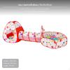 Multipurpose Kids Play Tent Set, tunnel sphere Pit, Foldable Indoor Outdoor Toy Pink 3piece