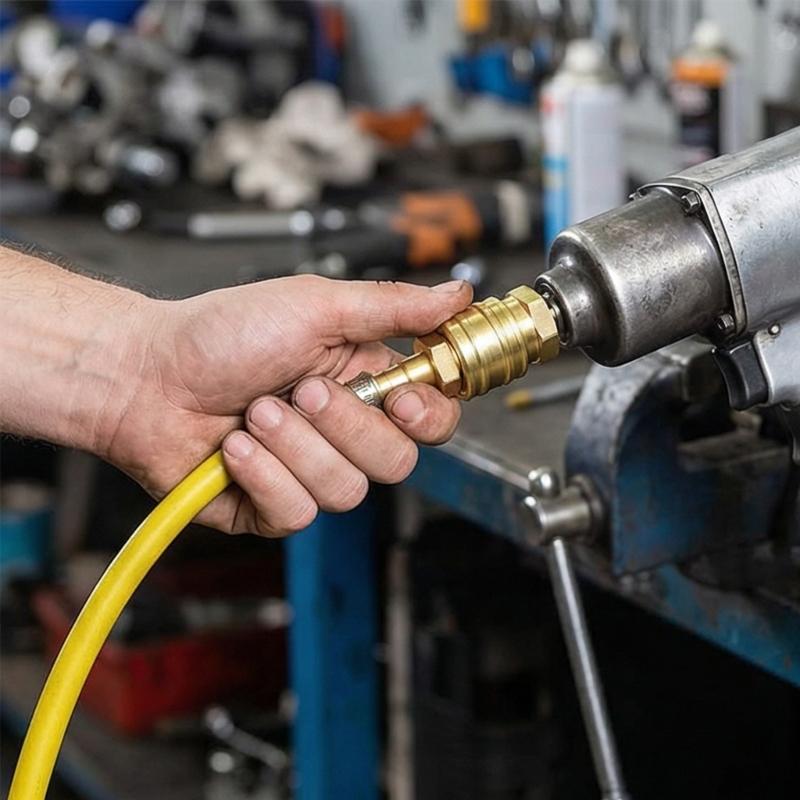 Air Compressor Hose Connector 8/10mm with Tightening Clamps for Pneumatic Tool and Air Hose Application Easy Installation