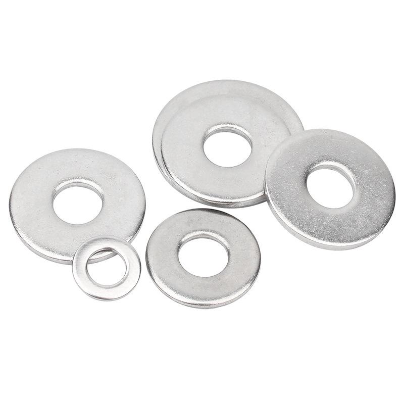304 Stainless Steel Flat Washer, Large & Thick, Sizes M2-M42 Screw Spacer