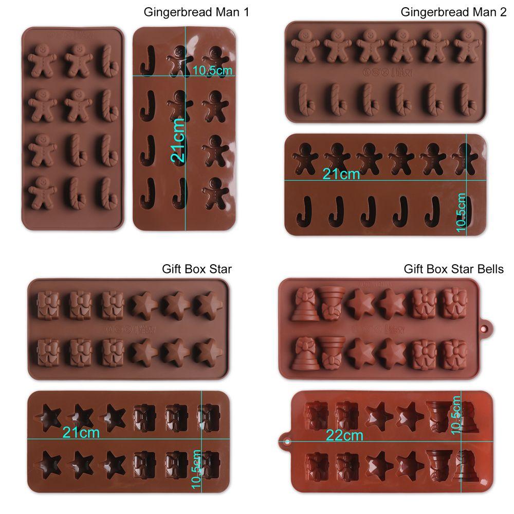 Cookie Shaping Decorating Gingerbread Man Christmas Candy Mould Xmas Chocolate Mold Baking Trays