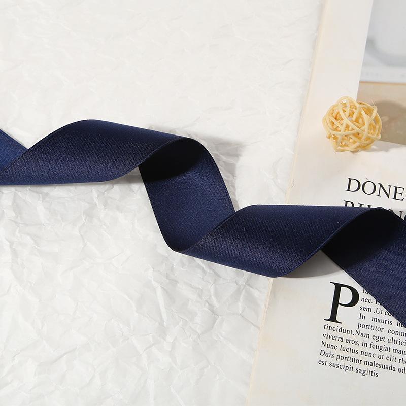 Double-Sided Matte Webbing Thickened Polyester-Cotton Jewelry Trophy Decorative Accessories Bow Colored Ribbon