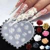 3D Flower Nail Molds Silicone Nail Tools Rose Camellia Flower Nail Charms Resin Molds Nail Art Carving Floral Resin Accessories