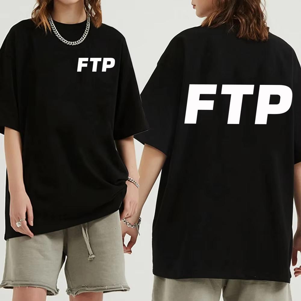 2025 Hot Sale Summer Men Clothing Ftp T-shirt Men's and Women's Harajuku Rap Harajuku Music O-Neck Streetwear Tee