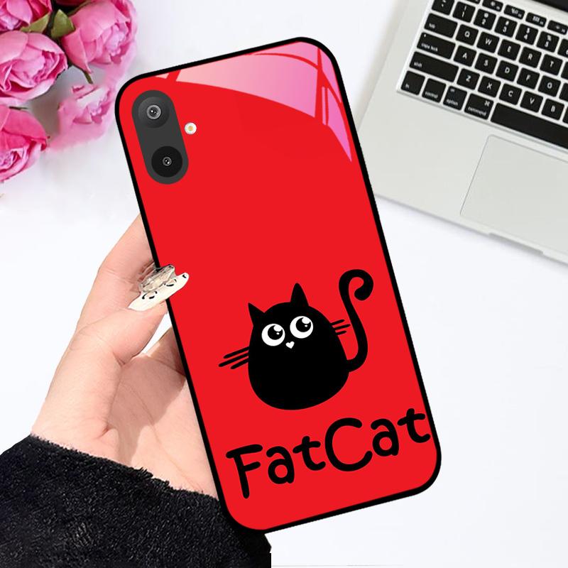 Luksusowe etui ze szkła hartowanego do Samsunga A06 A16, twarde etui ze szkła PC do Samsunga Galaxy M06 F06 M16 F16, odporne na wstrząsy