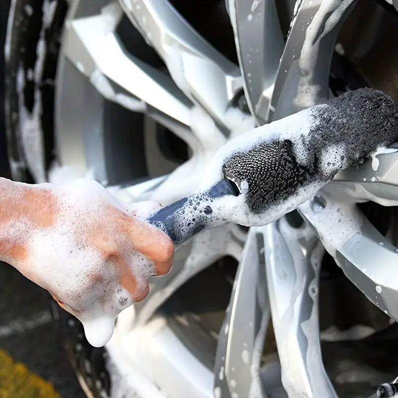 Microfiber Car Tire Brush - Effective Wheel Hub And Rim Cleaner - Perfect For Car Maintenance, Detailing, And Cleaning Supplies