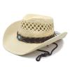 Hot-selling Hollow Straw Jazz Hat Retro American Western Cowboy Hat Summer Vacation Wind Sun Protection Straw Hat
