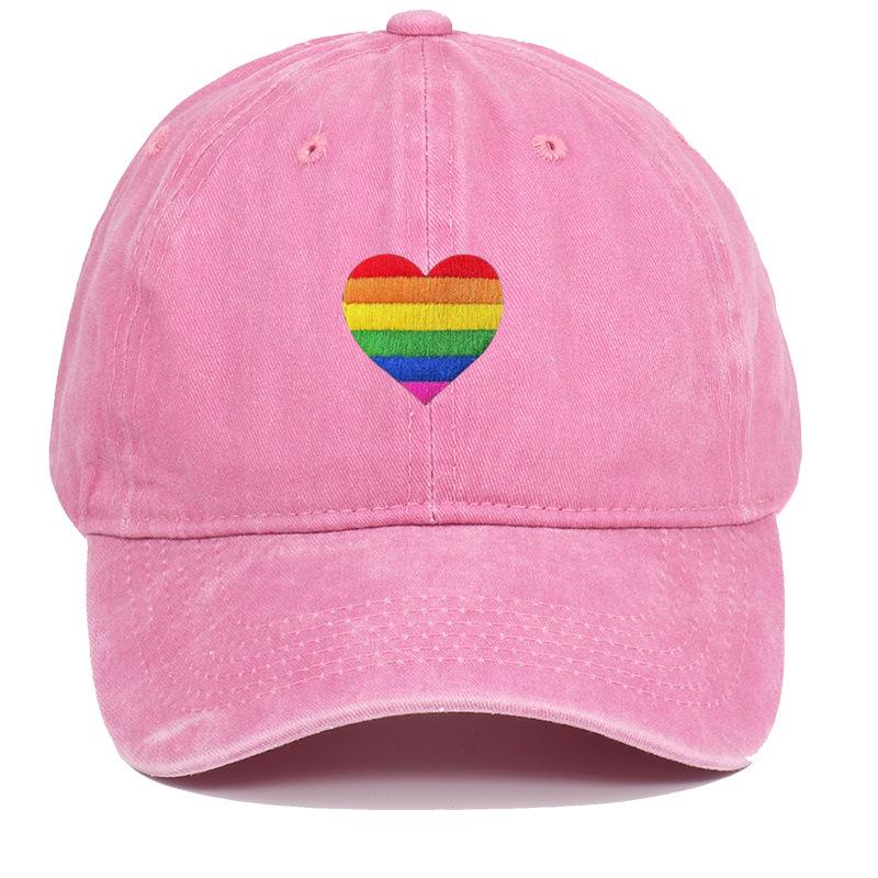 Rainbow Embroidered Baseball Cap with Custom Logo