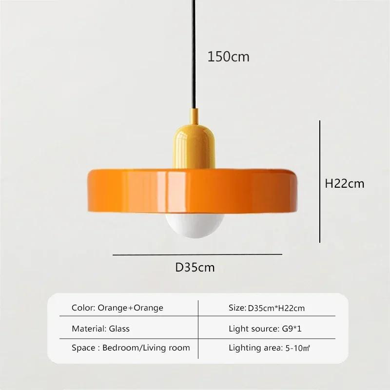 Nordic 35cm Glass Pendant Light Home Decorative Ceiling Hanging Lamp For Living Room Bedroom Indoor Vintage Dining Table Fixture