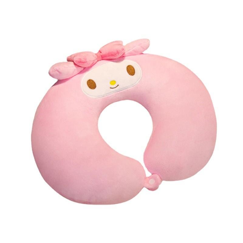 Melody U Shaped Neck Pillow With Plush Fabric For Travel And Office Use