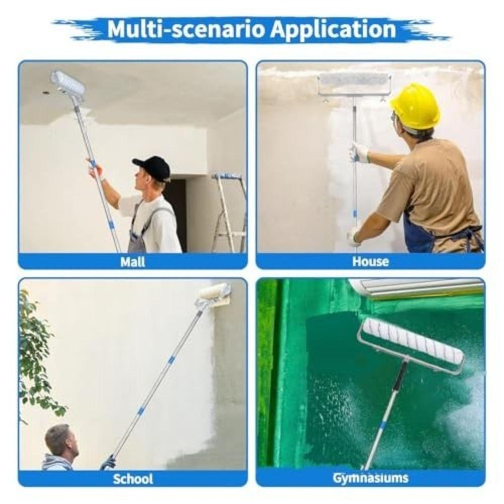 Aluminum Alloy Adjustable Paint Roller Wall Ceilings Alat Paint Brush Holder  for High Ceiling