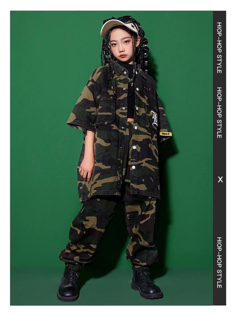 Girls' Japanese Street Style Jazz Dance & Hip-Hop Stage Costume