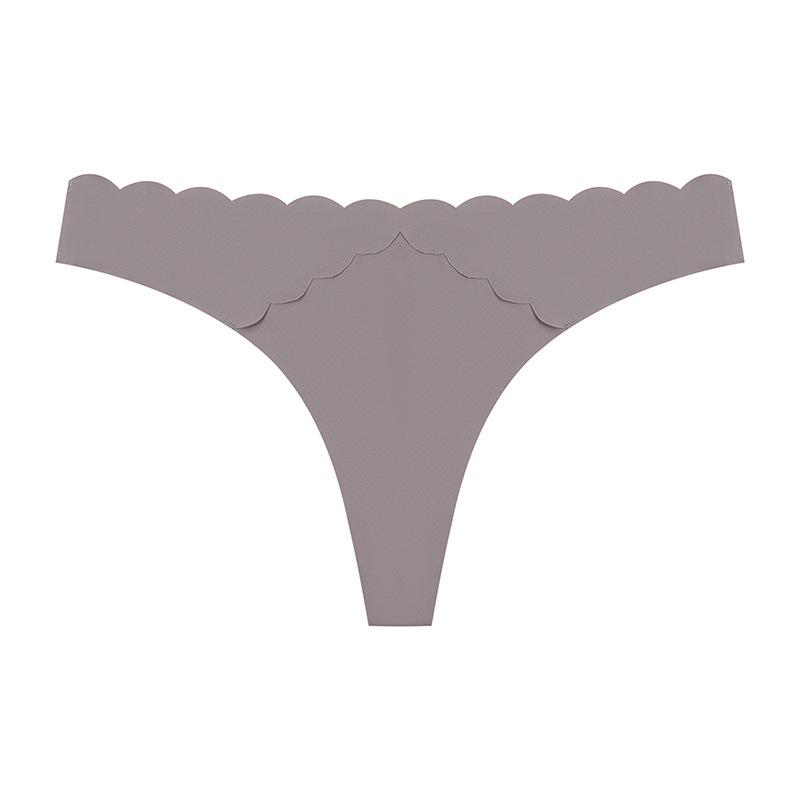 CINOON Women's Sexy Low Waist Thong Collection Ice Silk Seamless One Piece Wave Waist Snug Fit Styles Briefs