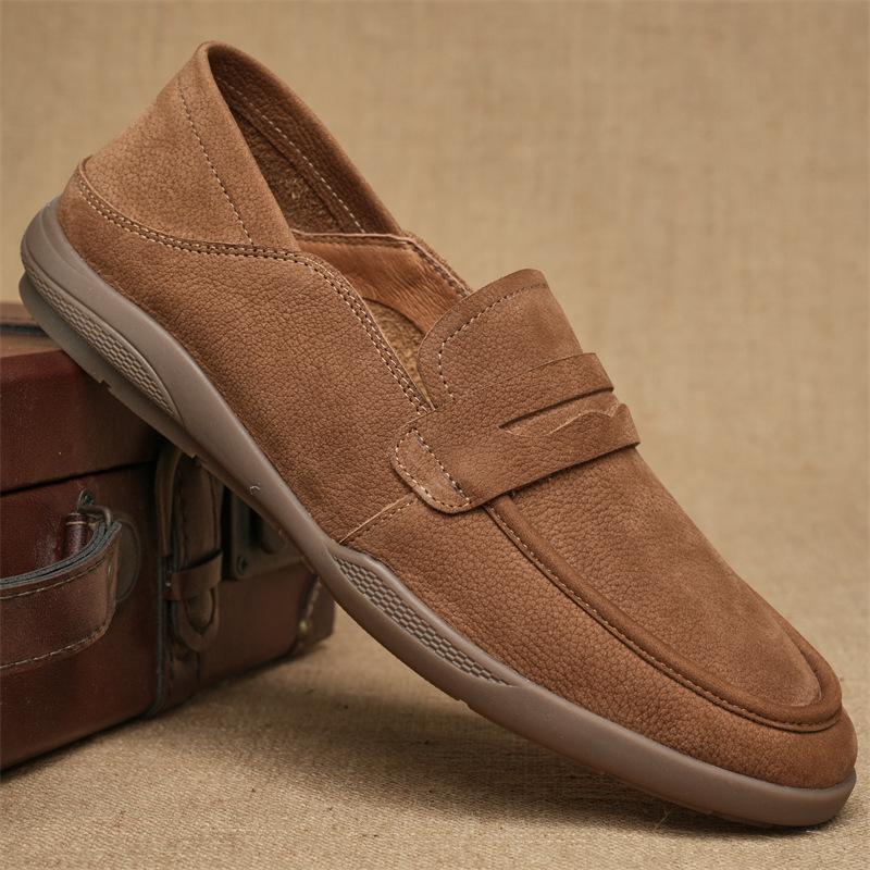 

Мужская повседневная обувь из натуральной кожи, замшевая обувь для вождения, роскошные брендовые мягкие мужские лоферы, мокасины, слипоны, обувь для отдыха и ходьбы 44 коричневый