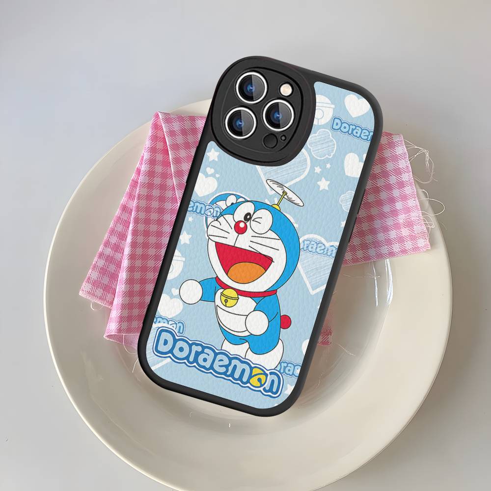 Cartoon D-Doraemons Phone Cover For IPhone 11 12 13 14 15 16 Pro Max Mini Plus Soft Leather Case