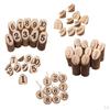 10 Pcs Numbers Wood Circle Hanging Pendant Slice For Wedding Party