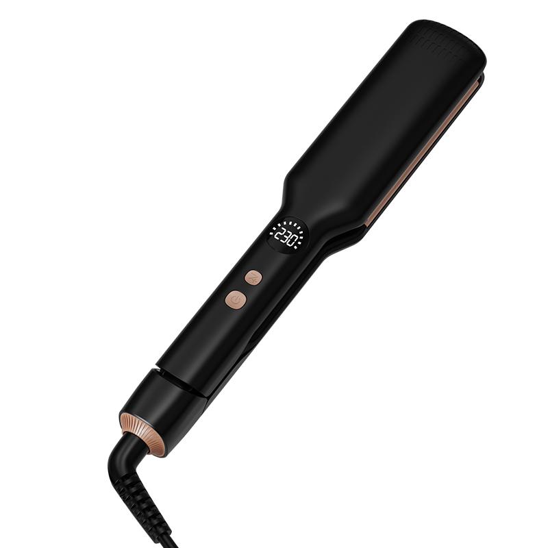 1/60W Fast Heating Hair Straightener With Oil Coating Wide Plates For Smooth Styling Frizzy Hair Care PTC Tech