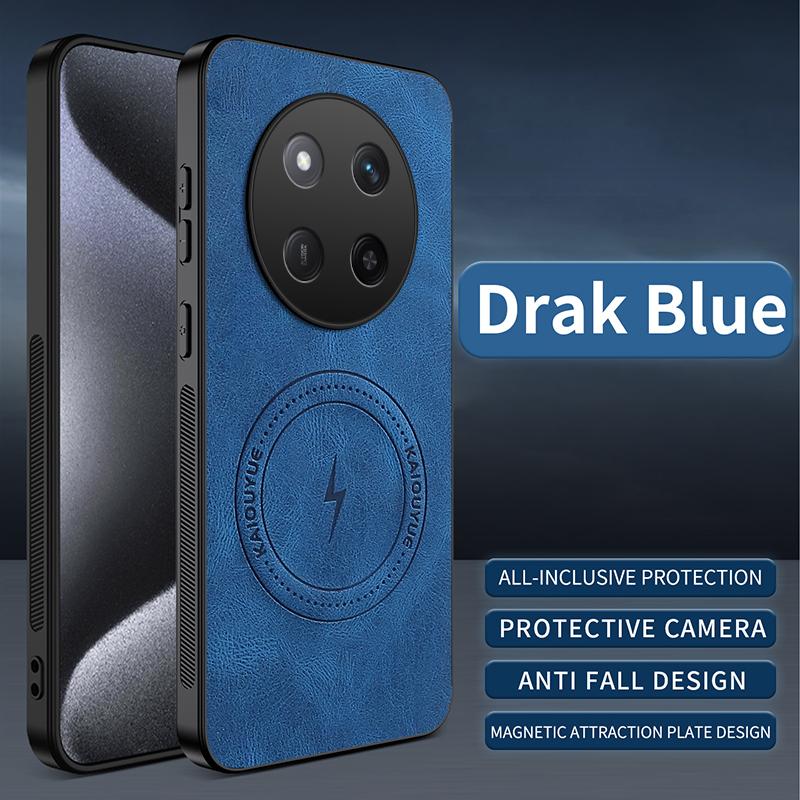 Leather Texture Wireless Charging Magnetic Case For Honor X9C HonorX9C 5G ShockProof Phone Cover