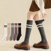 Women Striped Socks Knee High Socks Cotton Non-Slip Sweat-Absorbing Thigh Over Knee Long Socks for Women