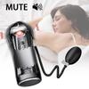 Blowjob Mannlig Masturbator Penispumpe Vibrator for menn Sugende Vakuumpumpe Penismassasjeapparat Glans Stimulator Pussy Sexleketøy for menn