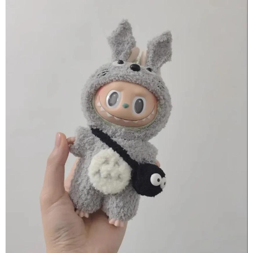 New 17cm Labubu Inventory Cute Fashion Clothing Accessories Labubu Headband Scarf Decoration Bubble Doll Clothing Birthday Gift