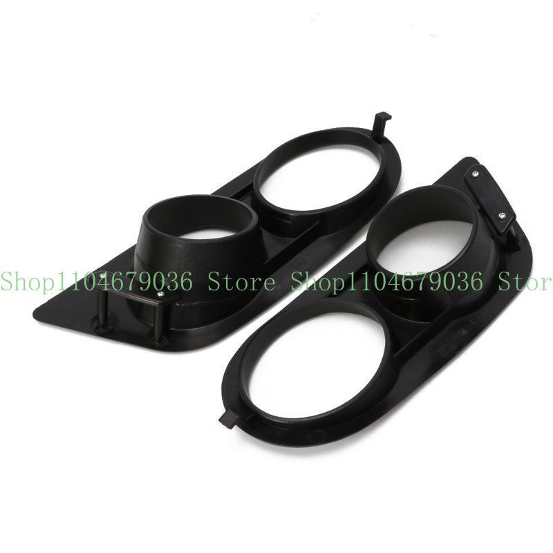 652F 2Pcs Front Bumper Fog Light Dual Hole Duct Cover for E46 2001-2006 Automotive Exterior Accessories