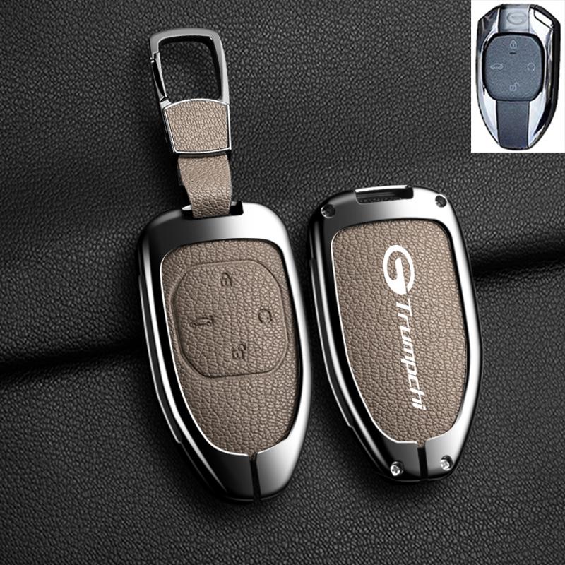 

New Auto Leather Car Key Case Cover Shell For Gac New Energy Trumpchi Empow J11 J12 J13 J14 J15 J16 Gs8 Fob Keychain Accessories