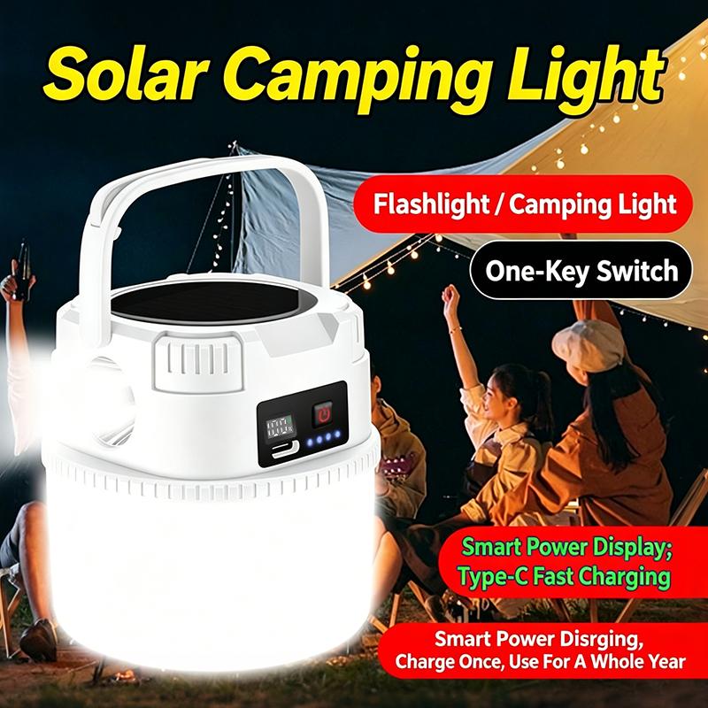 Camping Solar Outdoor Charging Ultra Long Endurance Emergency Light Camping Tent Stall Rechargeable Lighting