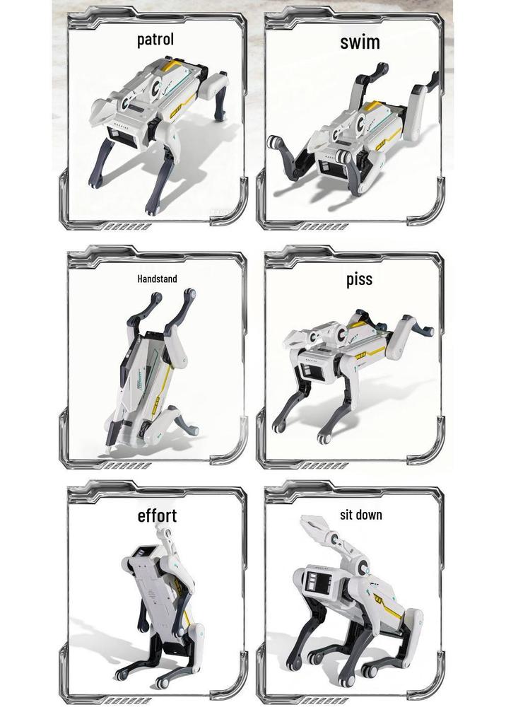 AI Remote Control Robot Dog with Voice Interaction and Stunt Features