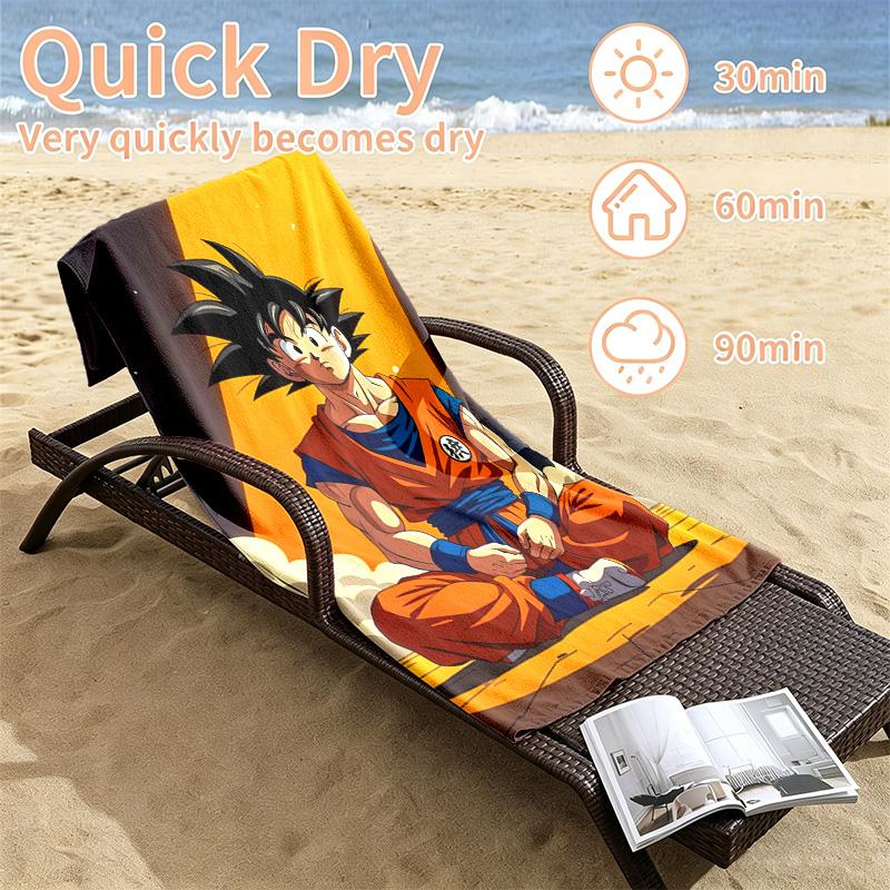 Dragon Ball Beach towels also serve as bath towels summer essential a musthave for the outdoors the beach and the pool