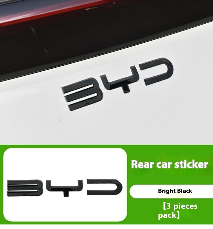 For BYD Seagull Byd Dolphin Surf Dolphin Mini 2023-2025 Blackened Car Logo Modification Black Car Badge Sticker Decoration