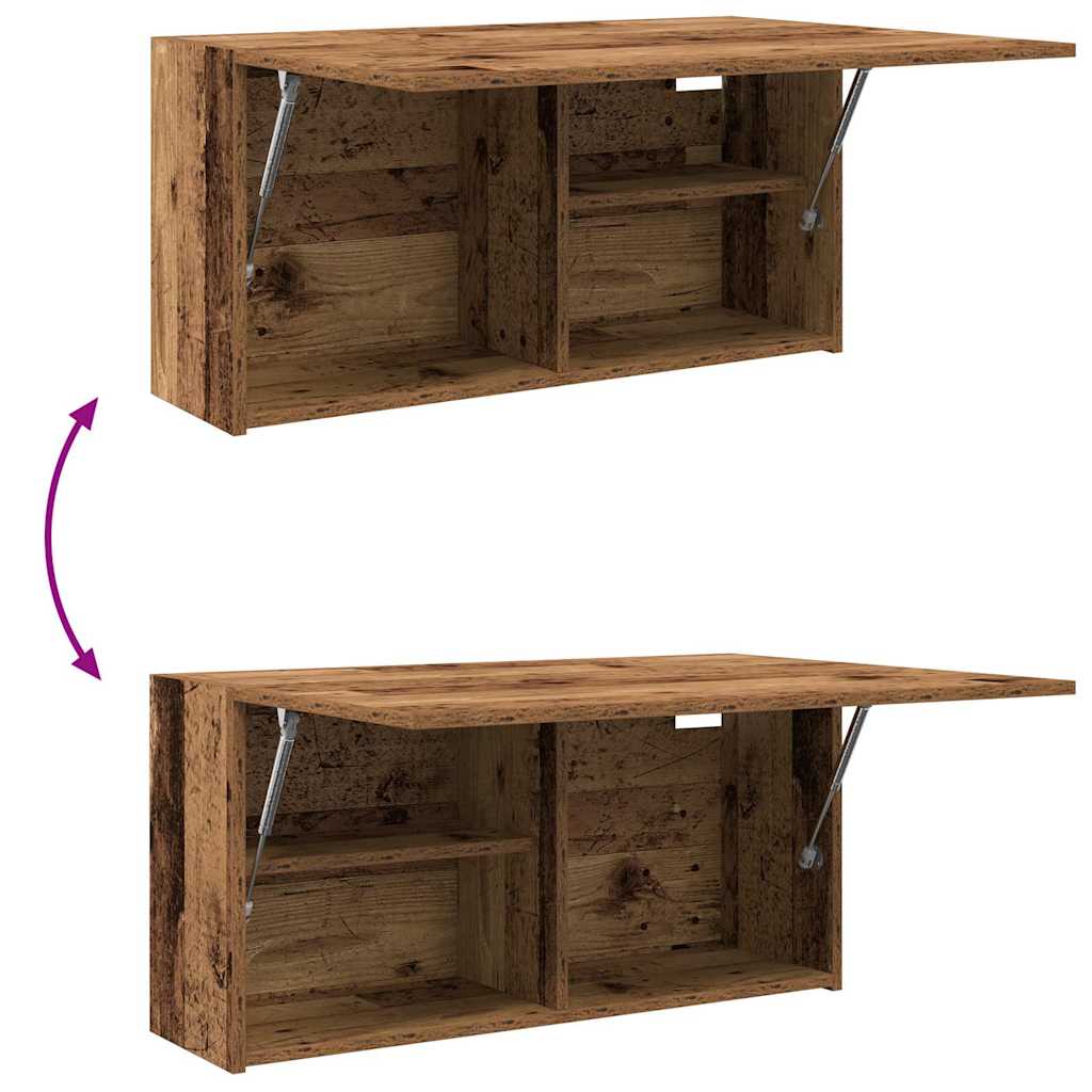 Bathroom Wall Cabinet Rustic Wood Look 80 x 25 x 40 cm Engineered Wood