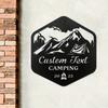 Customizable Mountain Surname Sign, Metal Wall Art for Home Garden Hot Sale