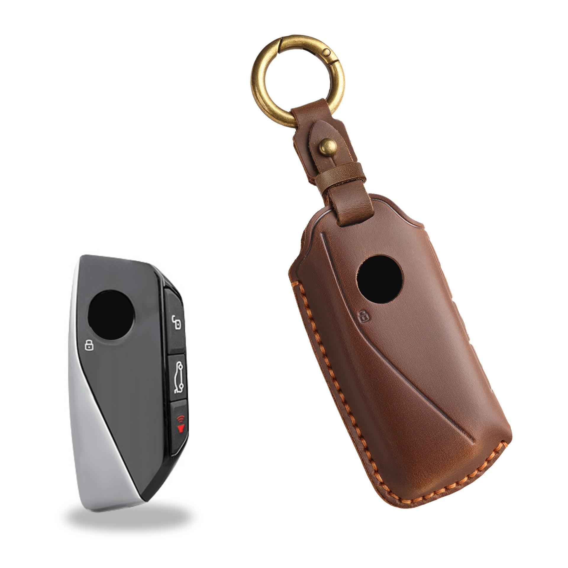 

Retro Leather For Bmw 530I 540I 550E 750E 740I 760I X1 X2 X5 X6 X7 M5 Ix1 Ix2 Ix Xm I5 I7 Remote Car Key Case Cover