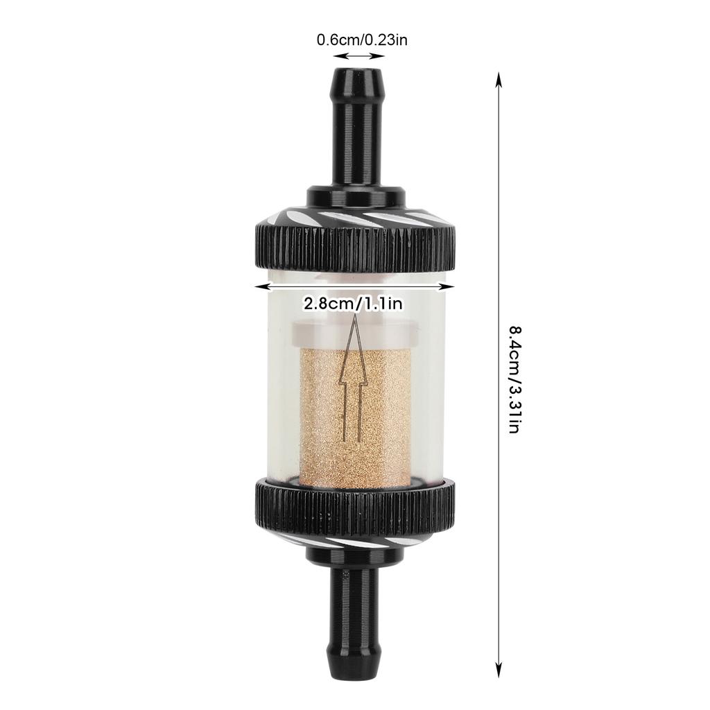 Motorcycle Fuel Gasoline Filter Carving ABS Heat Resistance for 6mm Diameter Motorbike