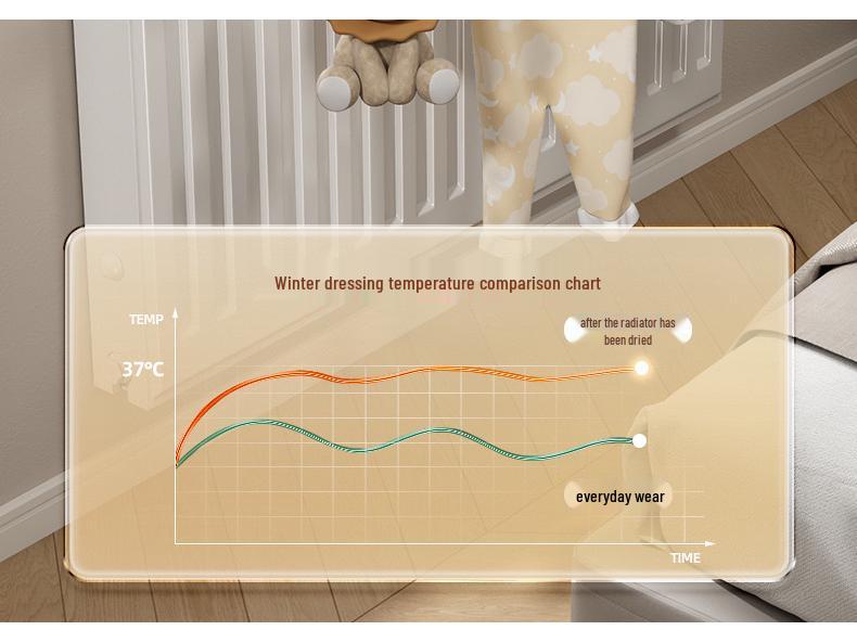 Stojak do suszenia i przechowywania ubrań na kaloryfer z haczykami