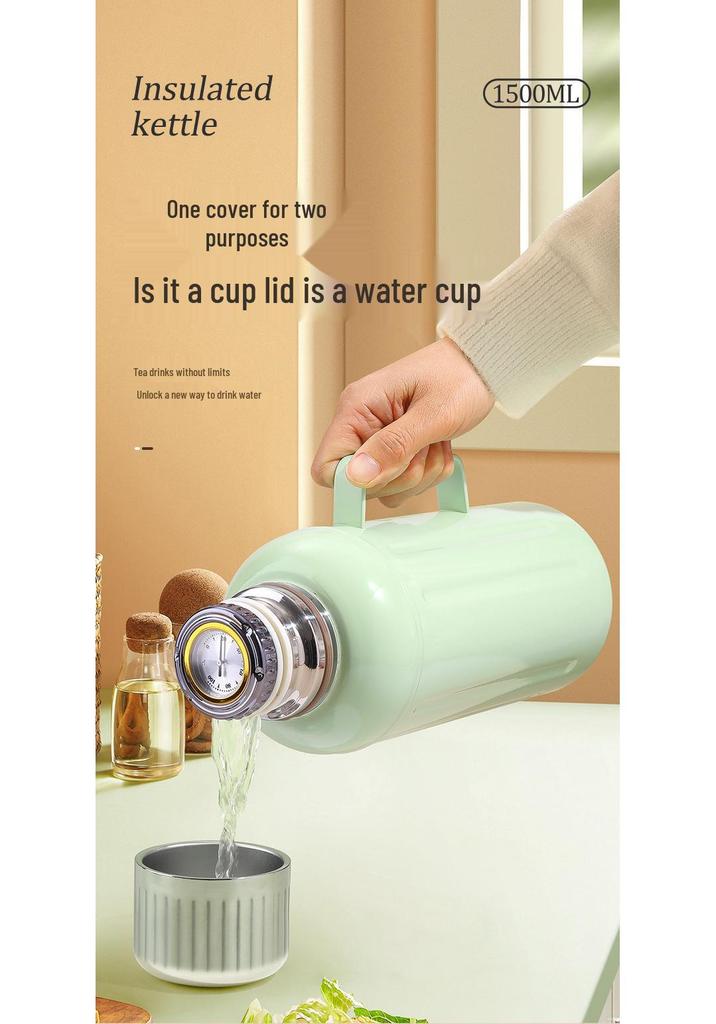 Zhenmei Smart Thermos with Temperature Display and Handle - Tea Separator Stewing Pot for Home Use