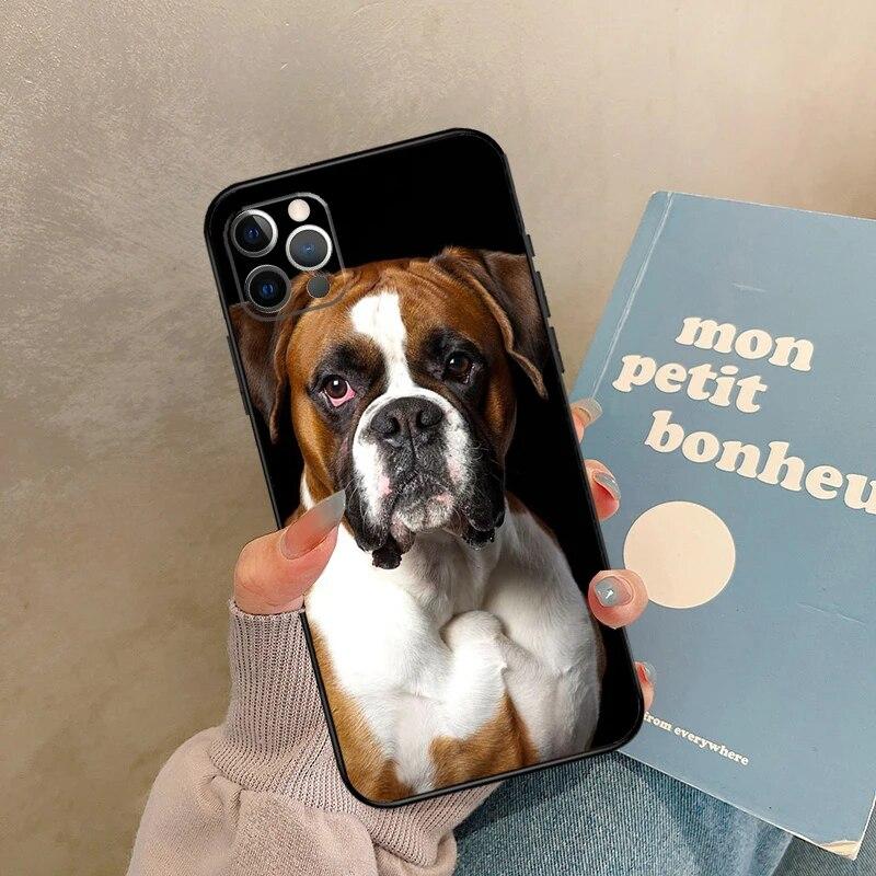 Etui na telefon Boxer Dog do iPhone'a Samsung Galaxy Redmi Xiaomi Oppo OnePlus Note SA 7 8 9 10 11 12 13 14 20 21 22 23 53 54 Pro Max Plus Ultra TPU Miękkie