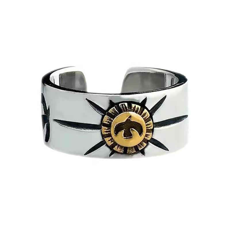 Nový Pánský Prsten Takahashi Orlí Rejnok Totemový Znak Otevřený Pánský a Dámský Jednoduchý Prsten