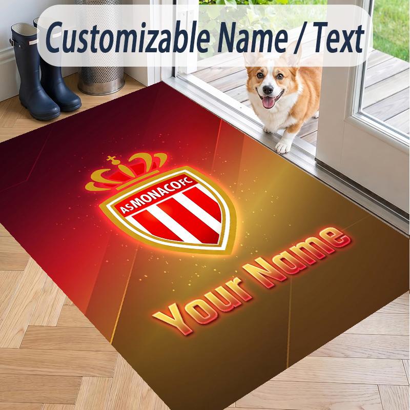 Custom Text Printed Rug Monaco FC Non Slip Floor Carpet For Home Room Decor