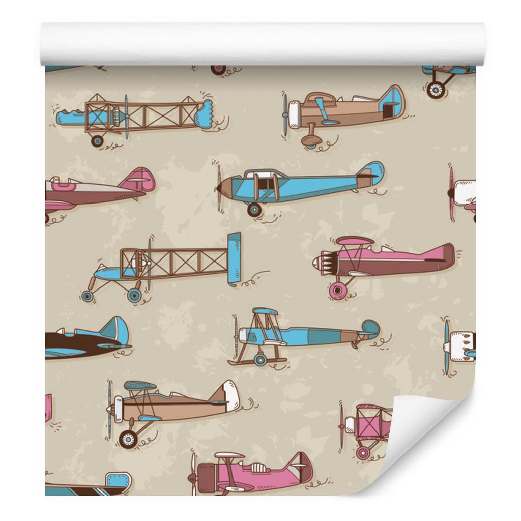 Colorful airplanes wallpaper for living room and bedroom 50x1000