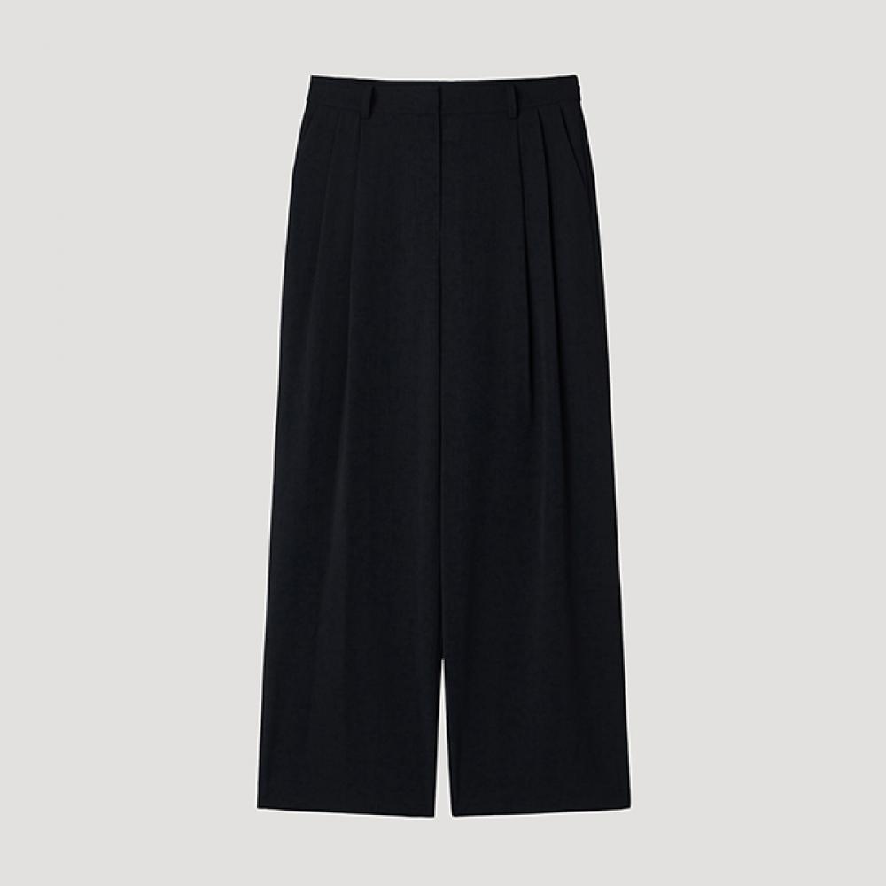 

[She S miSS] Two Tuck Back Detail Wide pantS SwwSlp22190 Dn DARK NAVY/44