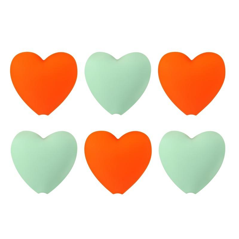 6pcs/set Knitting Needle Point Protectors Point Needle Stoppers Heart Shaped Stitches Stoppers Needle Caps Knitting Accessories