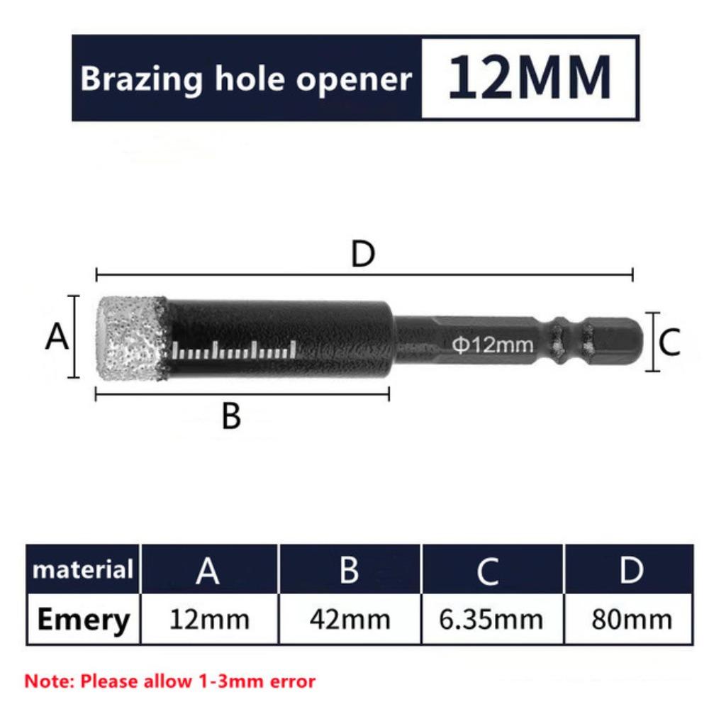 Dry Hole Opener Marble Hole Saw 6-16mm Drill Bit  Glass