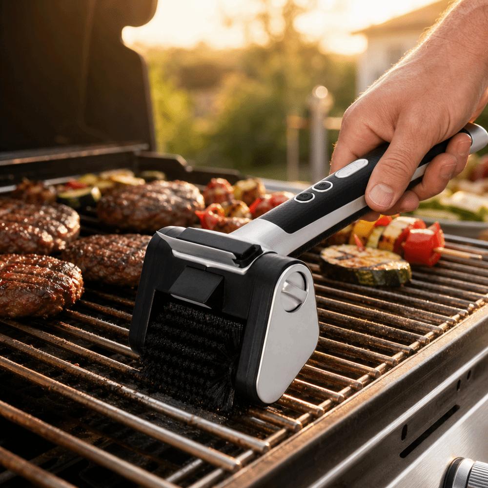 Premium Stainless Steel Electric Scrubber Grill Rack Cleaner for 5V/2A 2600mAh Home Backyard